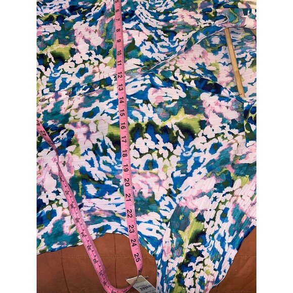 NWT Sunny Leigh Womens Button-Up Floral Blouse 3X Multicolor - Picture 8 of 10